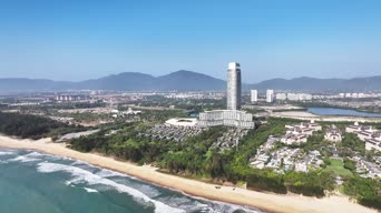 城市,美景,旅拍,大自然,高楼,树木,古塔,全景