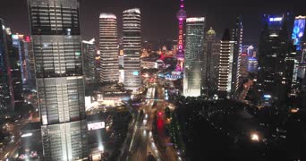 旅拍风景,夜景,高楼,城市,全景,莫斯科国际商务中心,陆家嘴