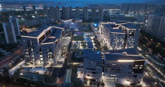 旅拍风景,夜景,美景,高楼,城市,全景