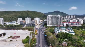 旅拍风景,配音,知识,树木,高楼,全景