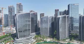 旅拍风景,城市,高楼,公寓,全景
