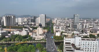 旅拍风景,城市,美景,高楼,城市,全景