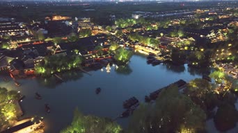 旅拍风景,美景,夜景,记录,树木,城市,全景