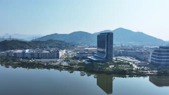 旅拍风景,美景,城市,旅拍,高楼,树木,全景