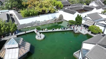 旅拍风景,美景,庭院,树木,植物,全景