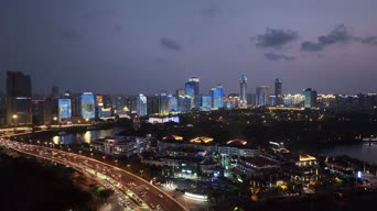 旅拍风景,配音,高楼,全景