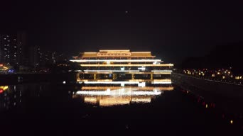 旅拍风景,夜景,城市,全景
