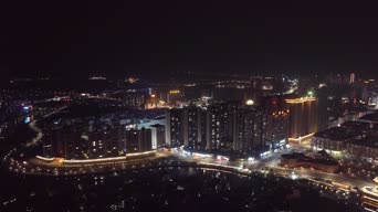 旅拍风景,夜景,高楼,城市,全景