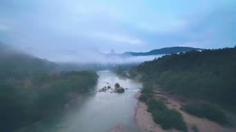 美景,大自然,树木,河流,全景