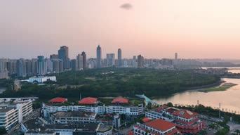 旅拍风景,美景,高楼,城市,全景