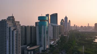 旅拍风景,美景,城市,高楼,高楼大厦,全景,红山塔