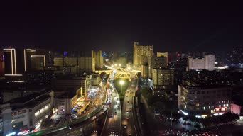 旅拍风景,夜景,美景,高楼,城市,全景