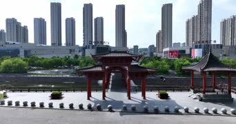 旅拍风景,城市,美景,高楼,城市,全景