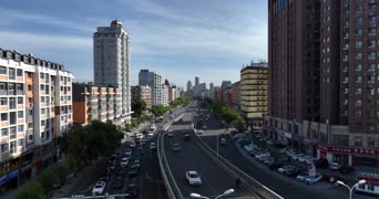 旅拍风景,城市,美景,高楼,街道,全景