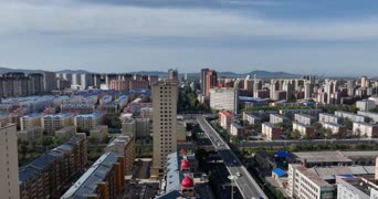 旅拍风景,配音,知识,高楼,城市,全景