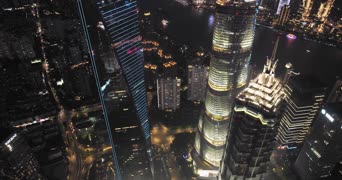 旅拍风景,夜景,高楼,全景