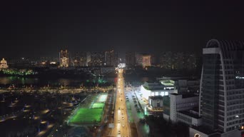 旅拍风景,夜景,美景,高楼,城市,全景