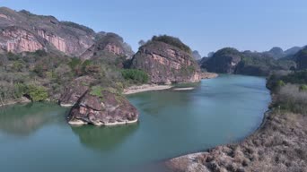 旅拍风景,美景,大自然,树木,龟,全景,武夷山九曲溪