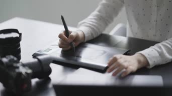 数字科技,声优,书写,全景