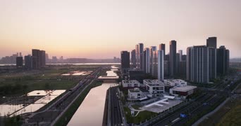 旅拍风景,城市,美景,高楼,城市,高楼大厦,全景