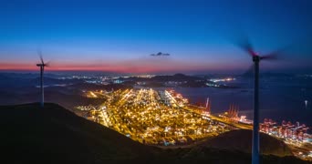 旅拍风景,美景,夜景,高楼,树木,城市,全景