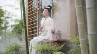 配音,衣服,花,植物,全景
