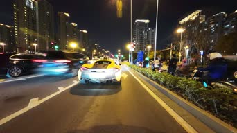 日常生活,夜景,公共汽车,隧道,全景